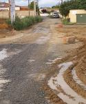 Espondeilhan, chemin du petrole pluvial apres pluie